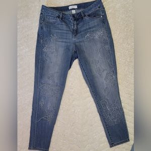 Lane Bryant embroidered jeans Size 14